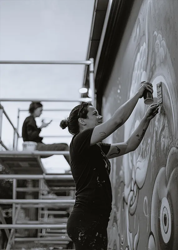 All girls street art jam