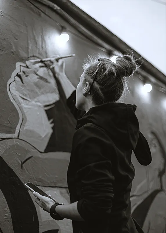 All girls street art jam